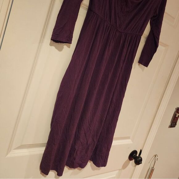 Michael Stars stretchy purple midi dress with pockets Size 2 - Picture 3 of 4
